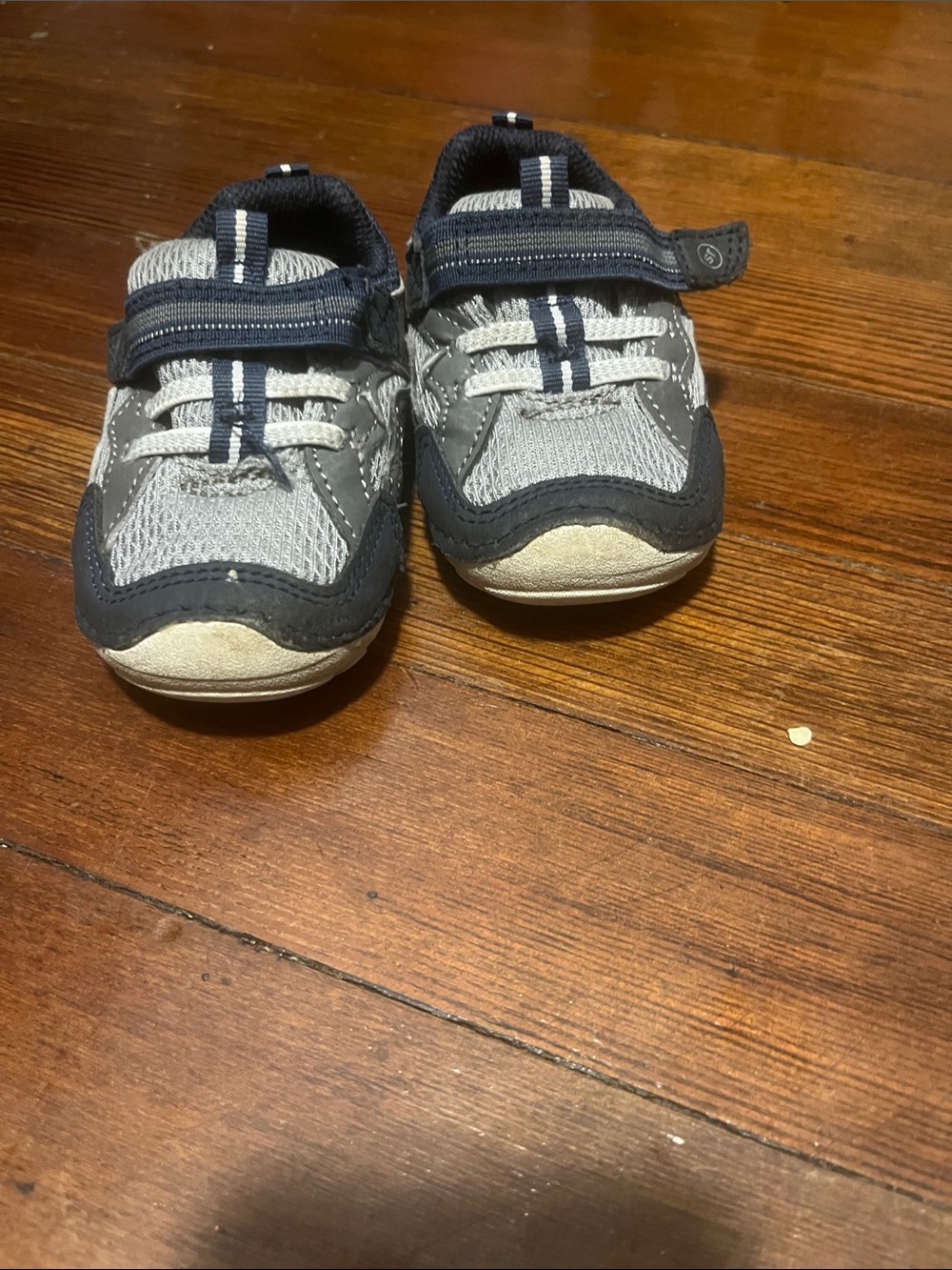 Stride Rite Soft Motion Kids/Toddler Gray and Navy Velcro Mesh Sneakers